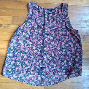 Forever 21 Sheer Floral Boho Tank 🧜